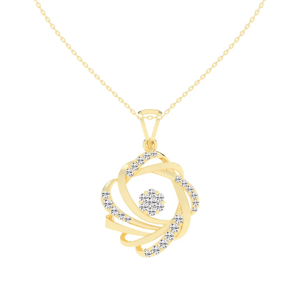 CLASSIC CIRCLE DIAMOND PENDANT ( WITHOUT CHAIN)