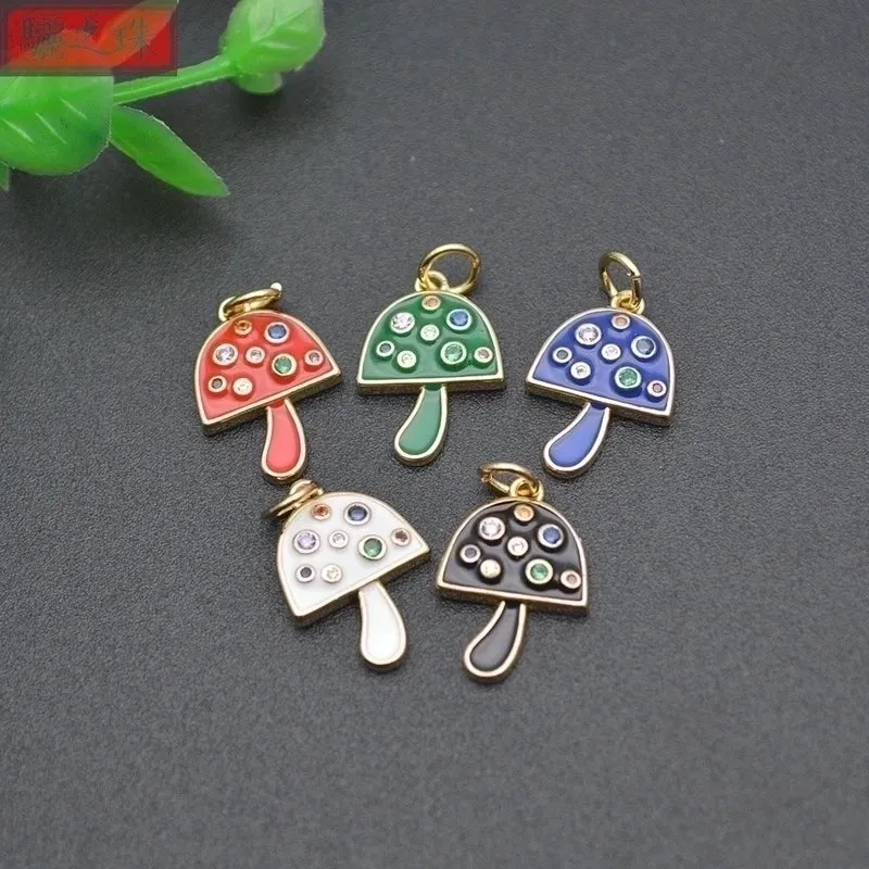 Classic Style Mushroom Copper Inlay Rhinestones Jewelry Accessories
