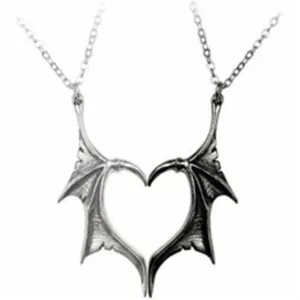 Couple Necklace Matching Devil Wing Necklaces for Couples Valentine's Gift for Lover