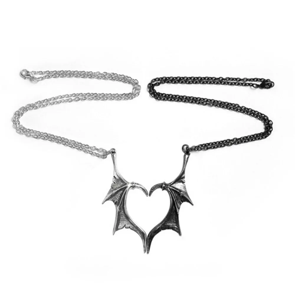 Couple Necklace Matching Devil Wing Necklaces for Couples Valentine's Gift for Lover