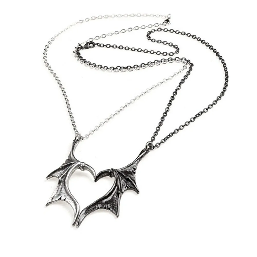 Couple Necklace Matching Devil Wing Necklaces for Couples Valentine's Gift for Lover
