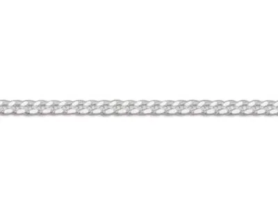Diamond Cut Curb Chain Necklace 100% Recycled 925 Silver