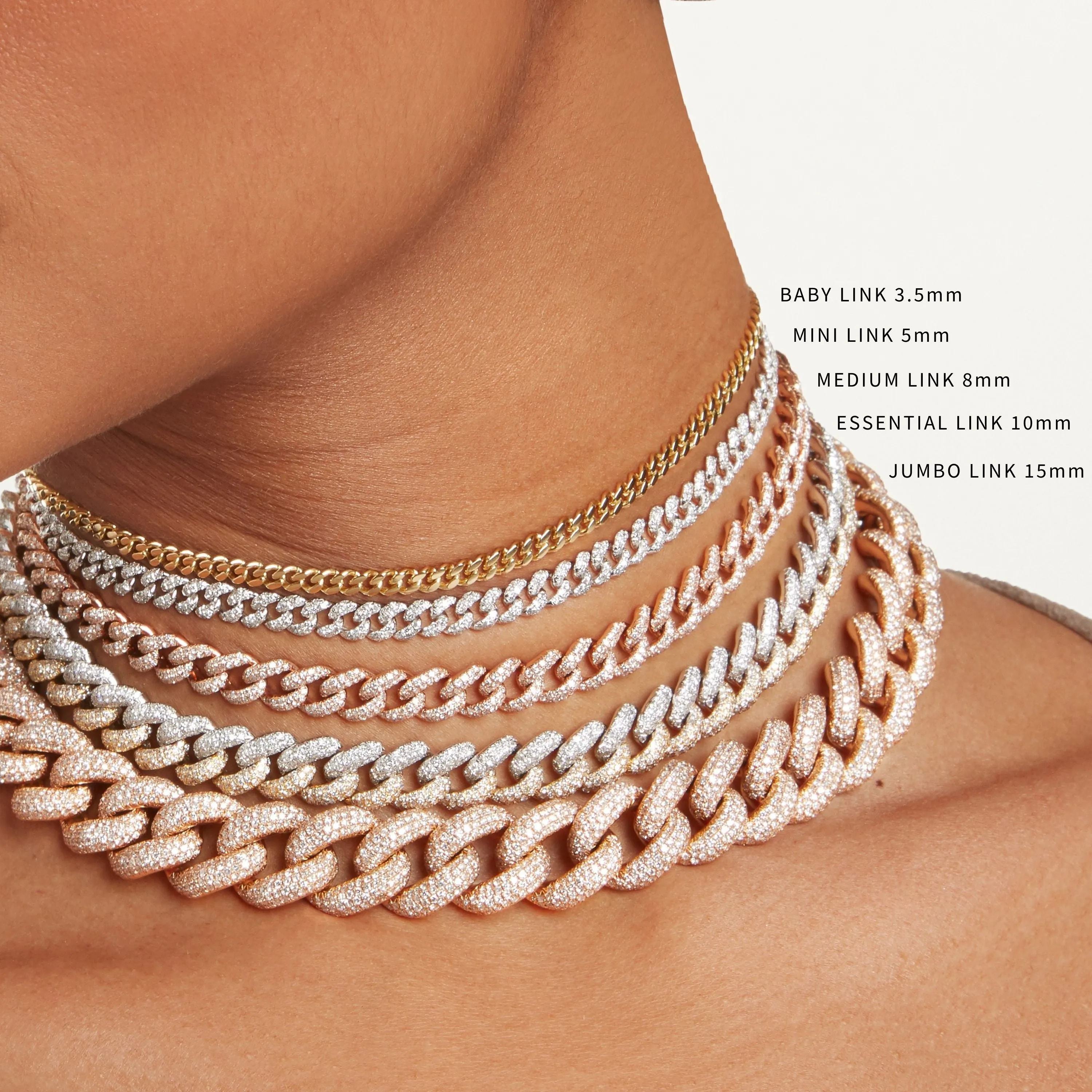 DIAMOND PAVE ESSENTIAL LINK NECKLACE