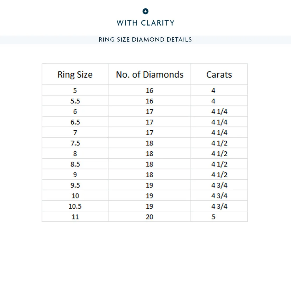 Emerald Split Prong Waves Eternity Ring