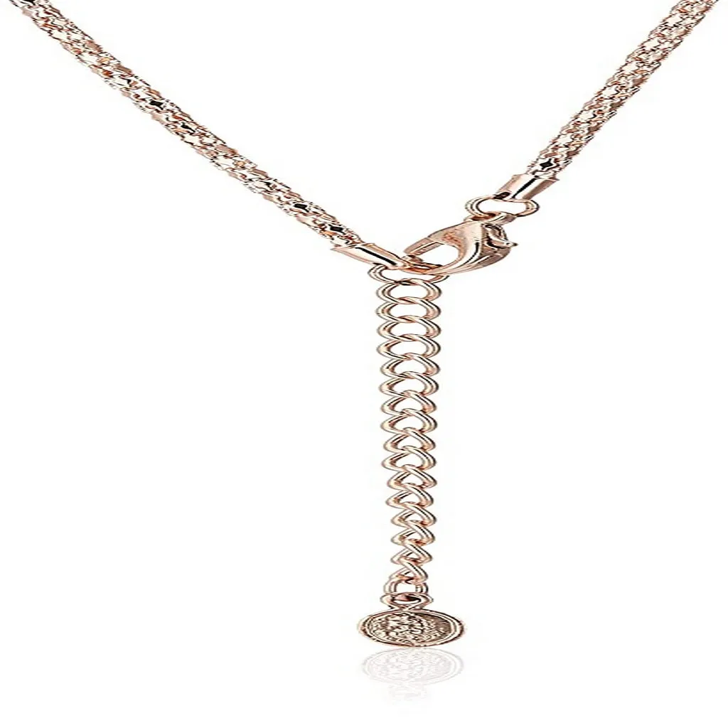 Estele Rose Gold Plated Leaf Designer Stylish Pendant Set with Pearls for Women