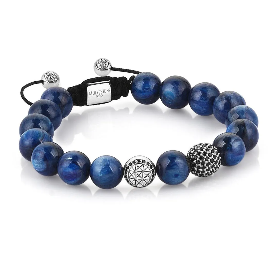 Exclusive Signature Beaded Macrame Bracelet - Silver