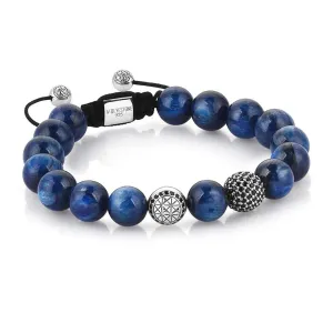 Exclusive Signature Beaded Macrame Bracelet - Silver