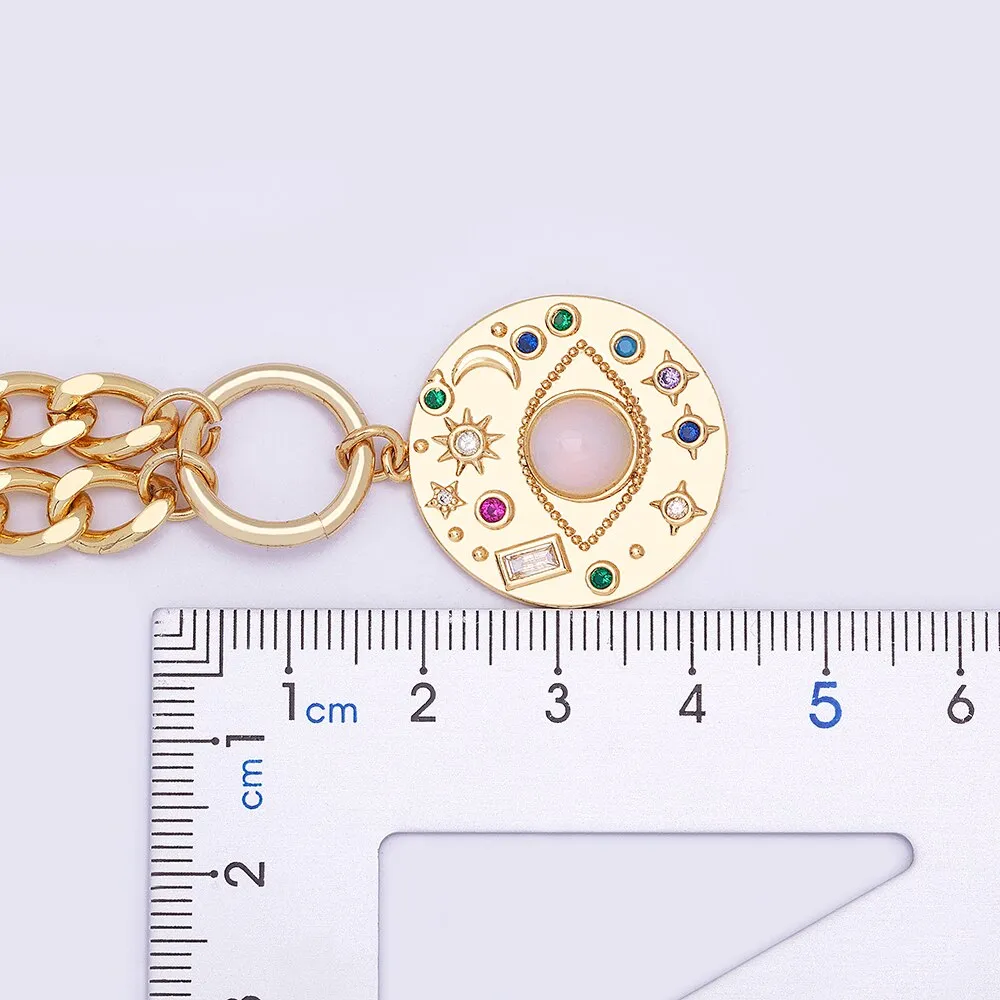 Exquisite Zircon Round Turkish Evil Eye Pendant Inlaid Fashionable Pearl Necklace Women