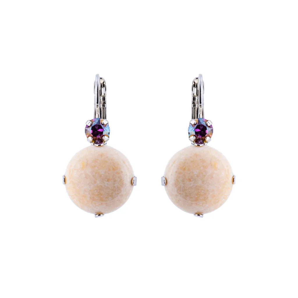 Extra Luxurious Double Stone Leverback Earrings in "Cake Batter" *Custom*