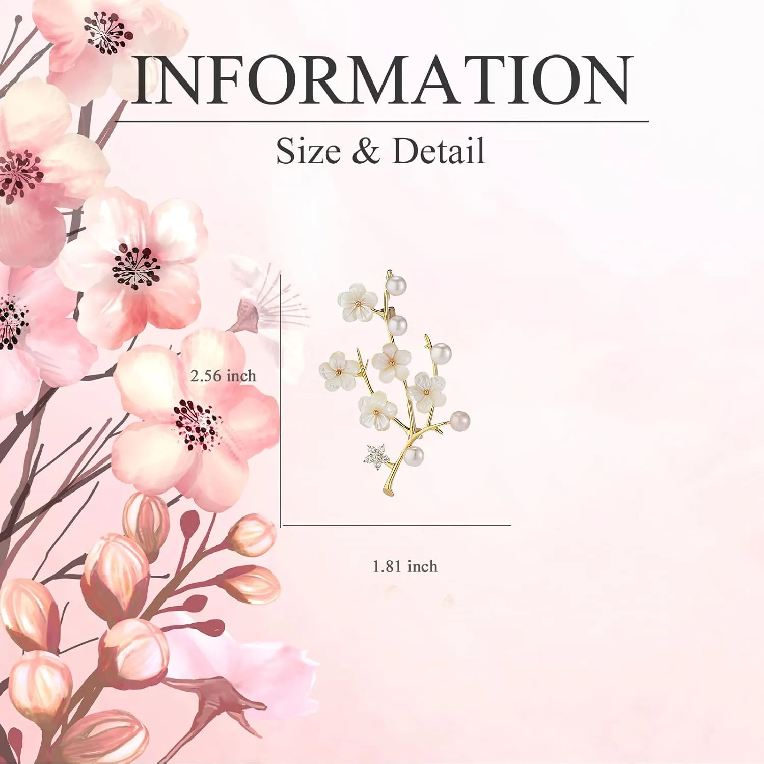 Fashion Flower Brooches for Women Rhinestone Flower Brooches Pins 18k Gold Plated Lapel Pins Jewelry for Girlfriend Wife