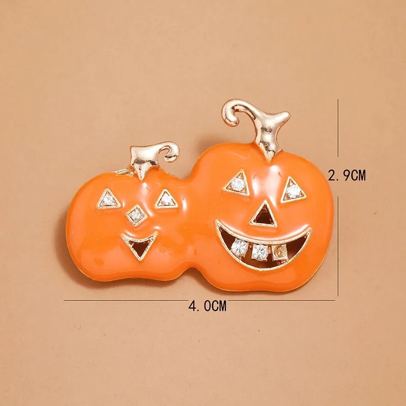 Fashion Pin Pumpkin Alloy Stoving Varnish No Inlaid Women'S Brooches