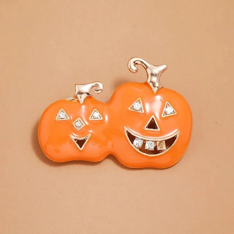 Fashion Pin Pumpkin Alloy Stoving Varnish No Inlaid Women'S Brooches