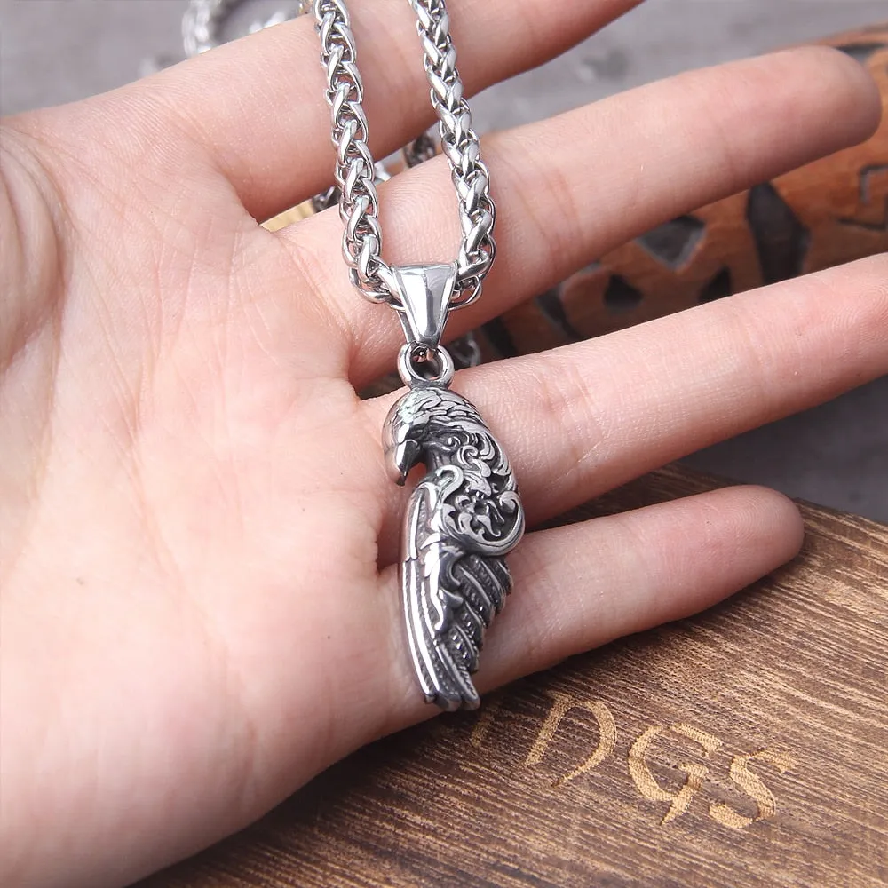 Fashion Simple Compact and Exquisite Crow Raven Eagle Men's and Women's Pendant Necklace Gift