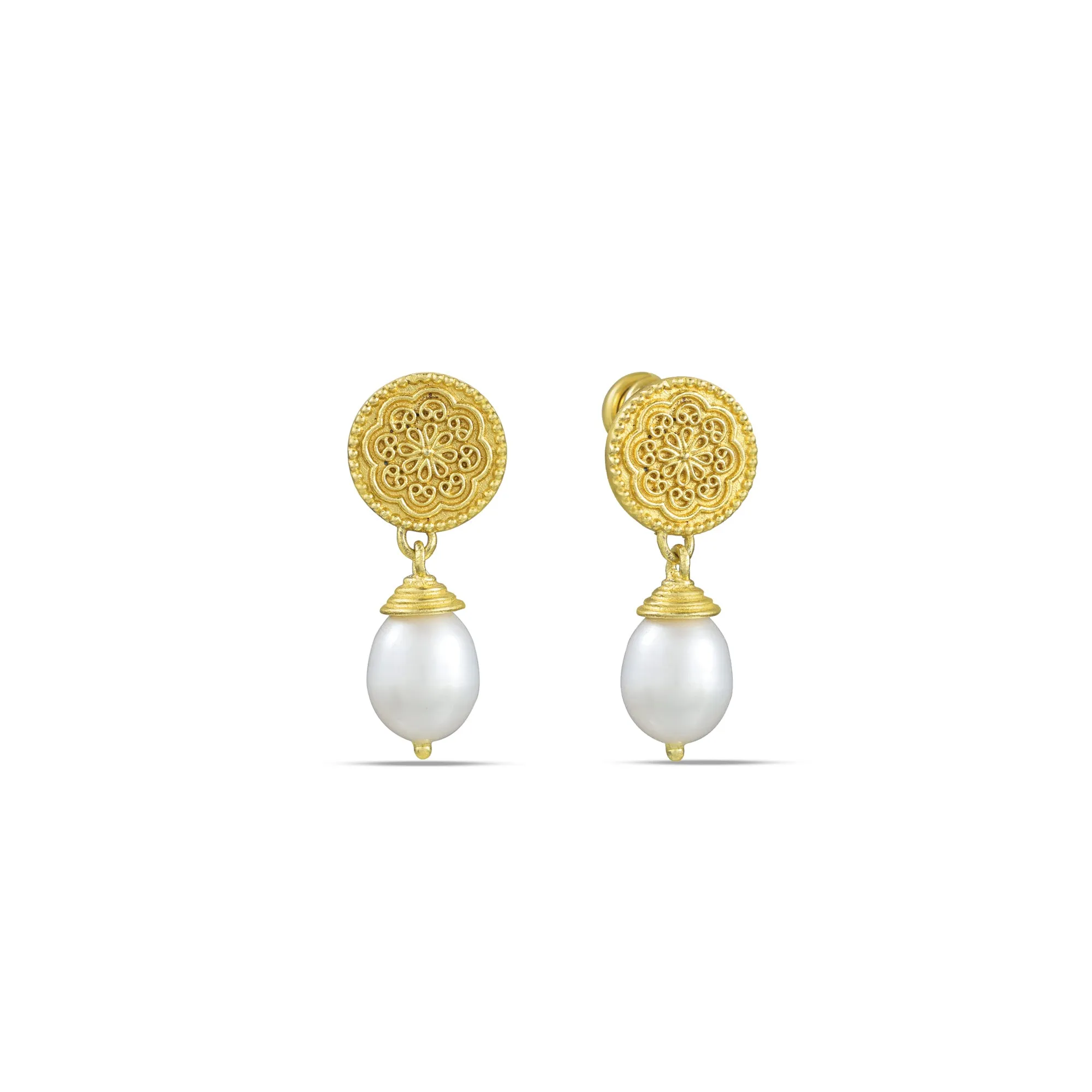 Filigree Pearl Earrings