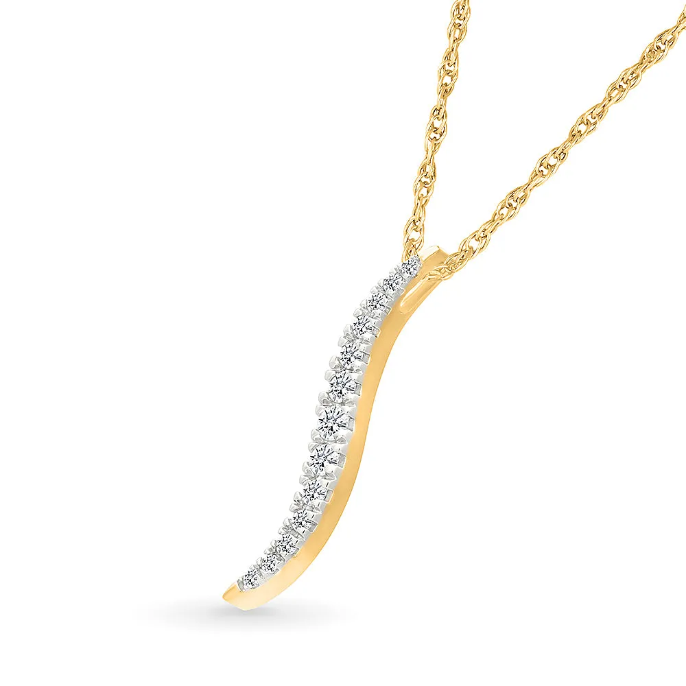 Fluid Diamond Pendant