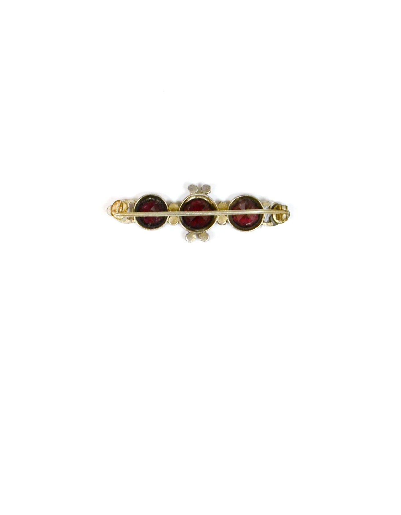 Garnet & Seed Pearl Brooch