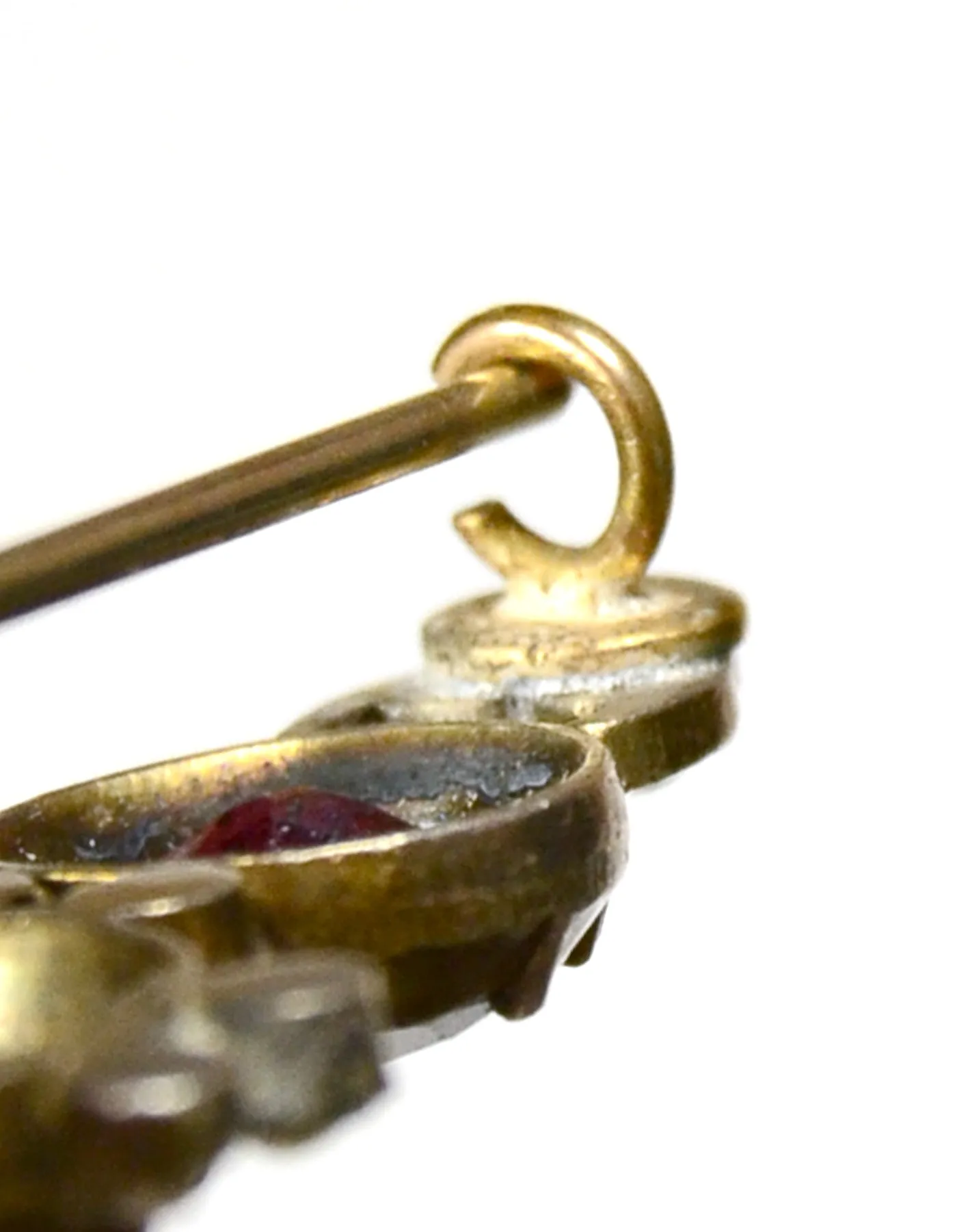 Garnet & Seed Pearl Brooch