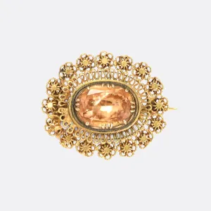 Georgian Recency Imperial Topaz Brooch