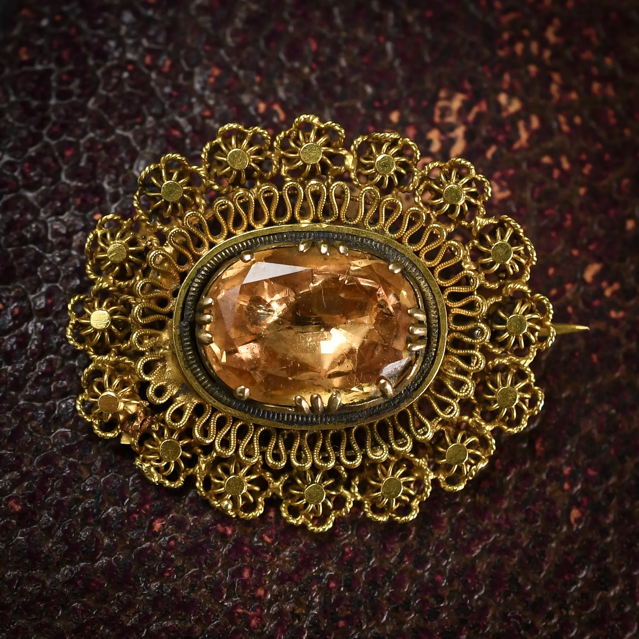 Georgian Recency Imperial Topaz Brooch