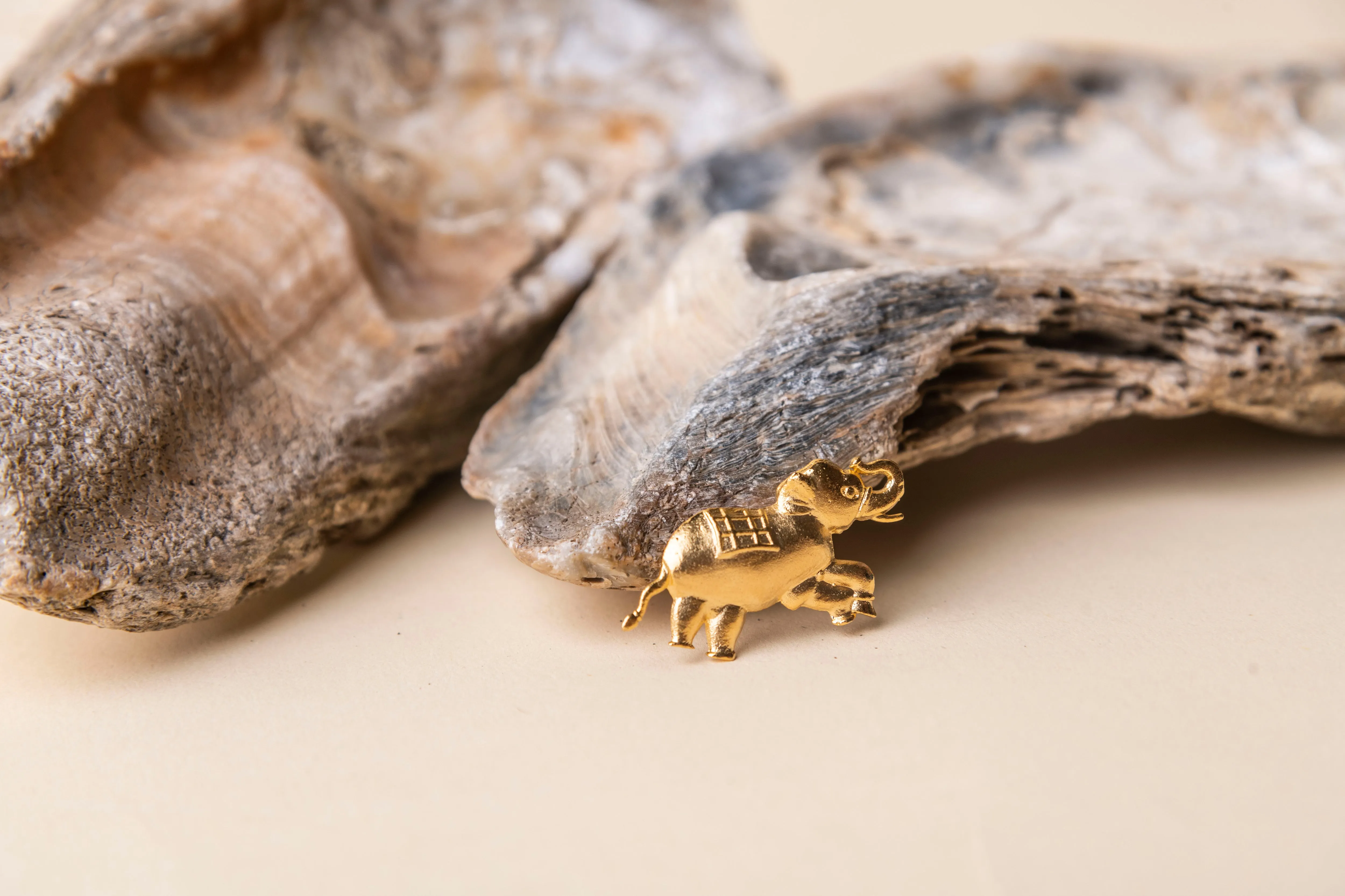 Gold Brass Brooch