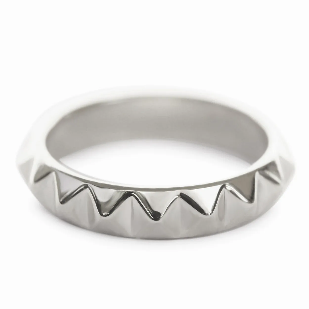 Gold Pyramid Wedding Ring
