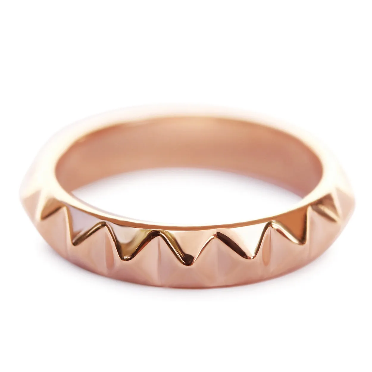 Gold Pyramid Wedding Ring