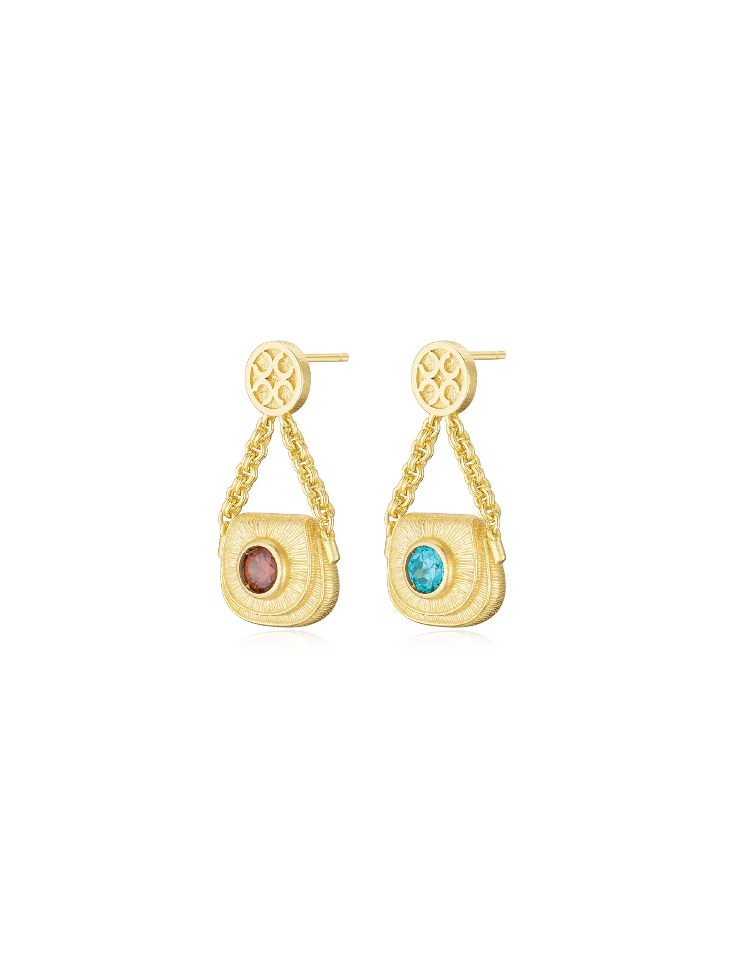 Golden Bag Earrings (Pair)
