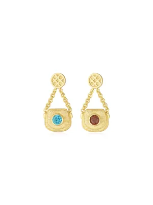 Golden Bag Earrings (Pair)
