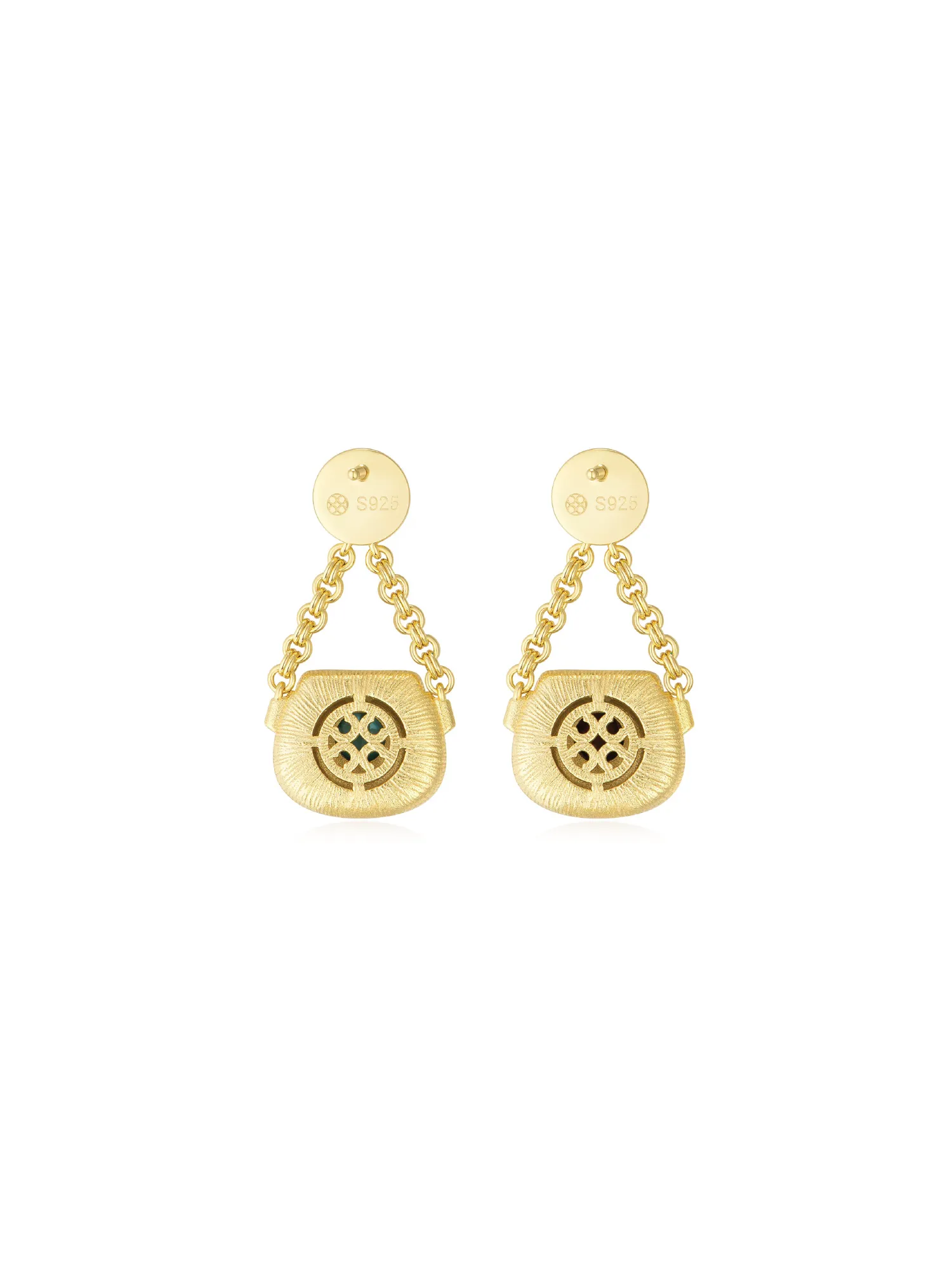 Golden Bag Earrings (Pair)