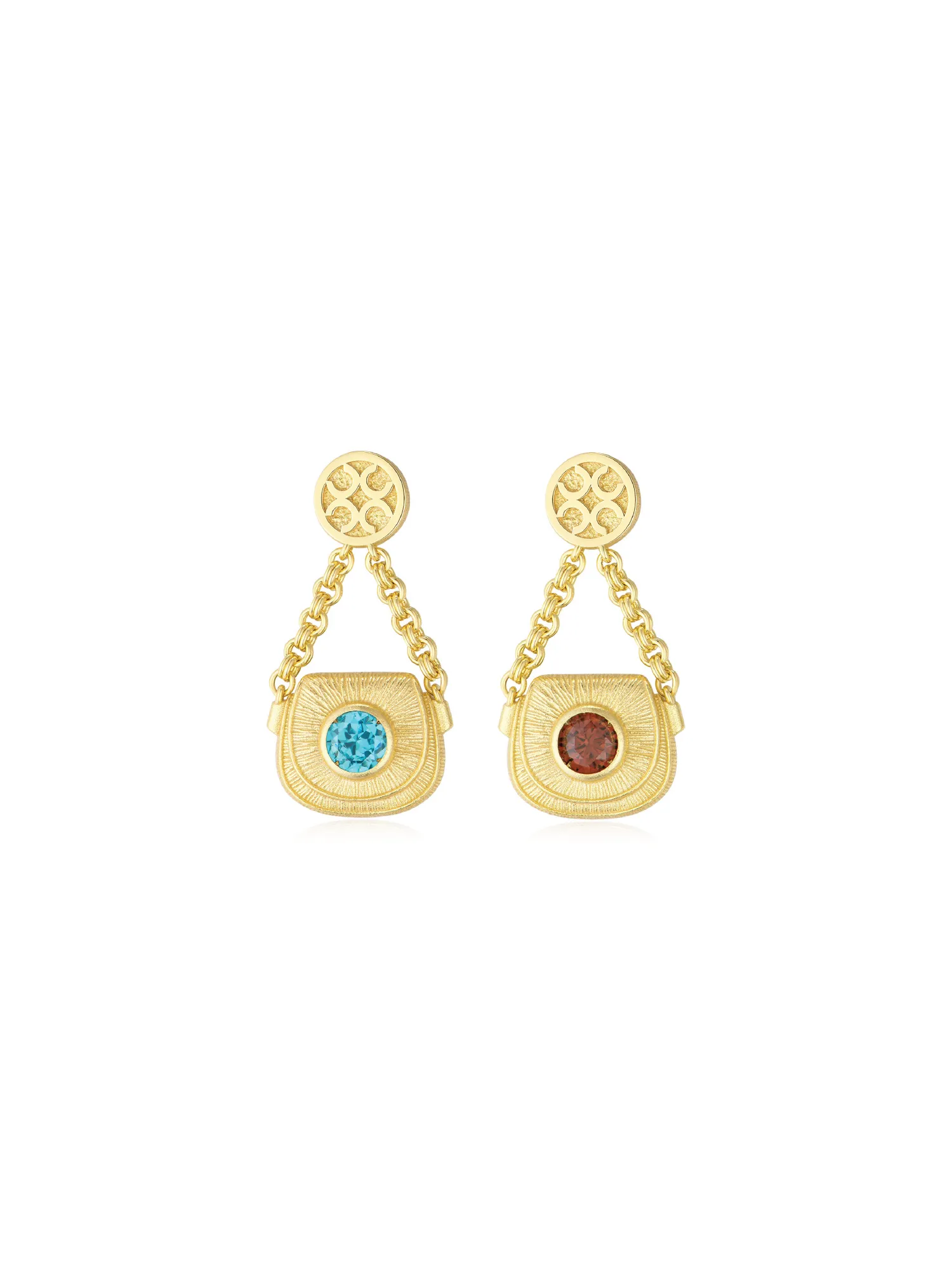 Golden Bag Earrings (Pair)