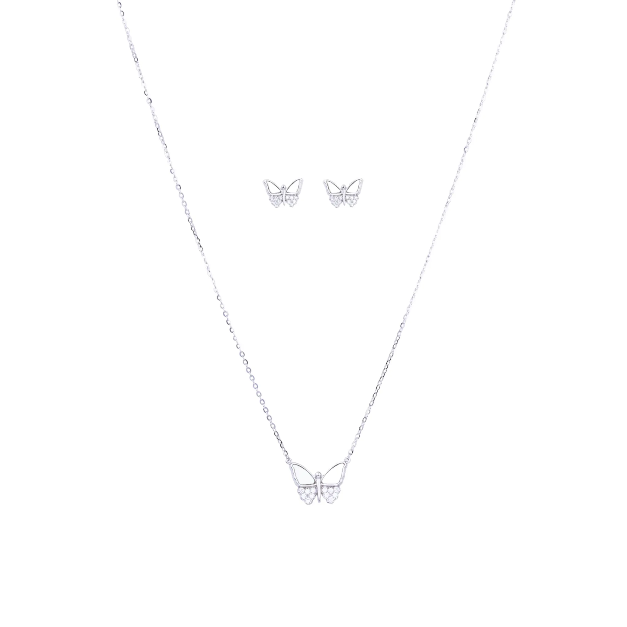 Graceful Wings Butterfly Necklace Set