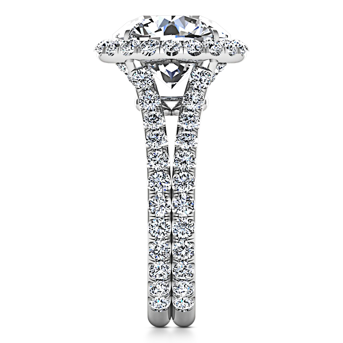 Halo  Engagement Ring Emotion 14K White Gold
