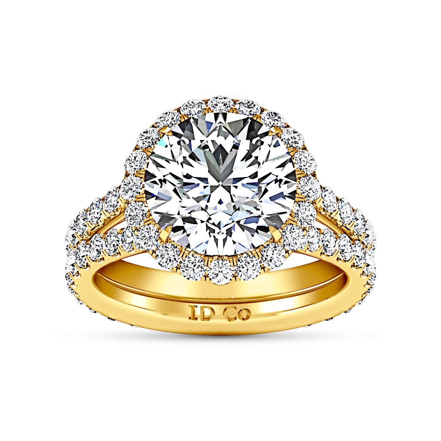 Halo  Engagement Ring Emotion 14K Yellow Gold