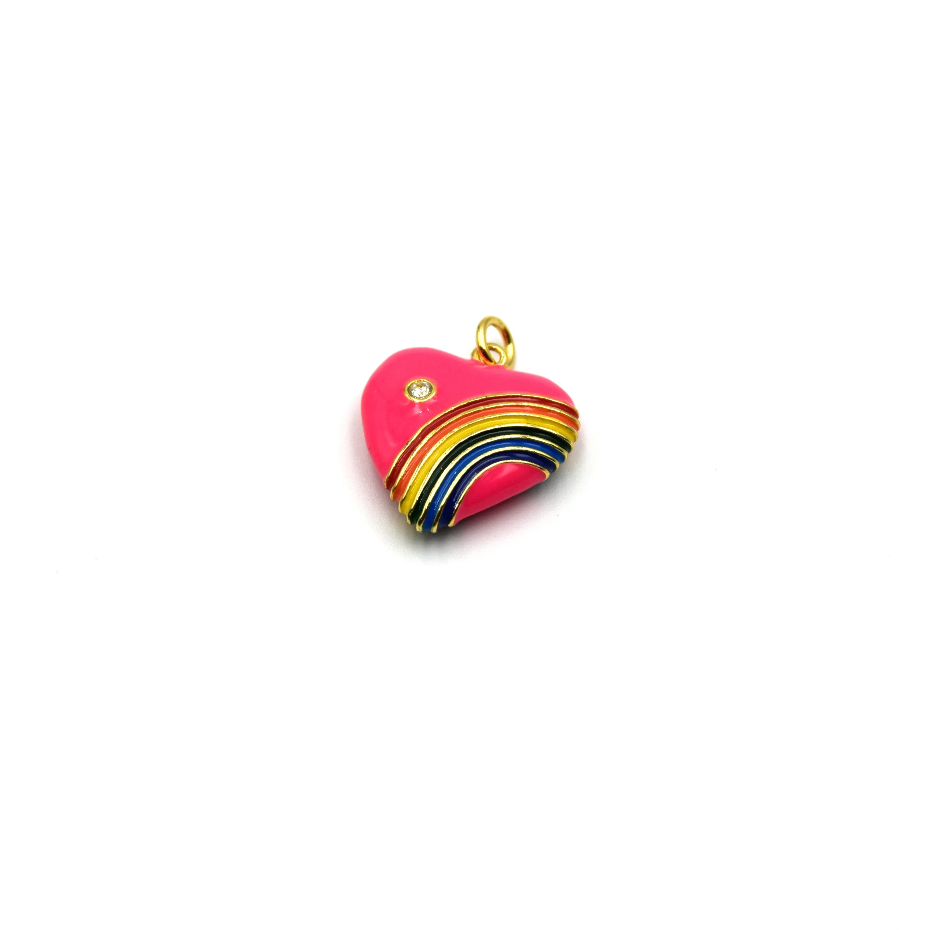 Heart Charms for Necklaces and Bracelets | Enamel Heart Pendants for Teen Jewelry