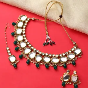 Heavy Indian Statement Kundan Choker Necklace Set