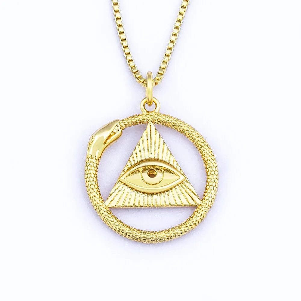 High Quality Zircon Evil Eye Pendant Charm Necklace Exquisite Women