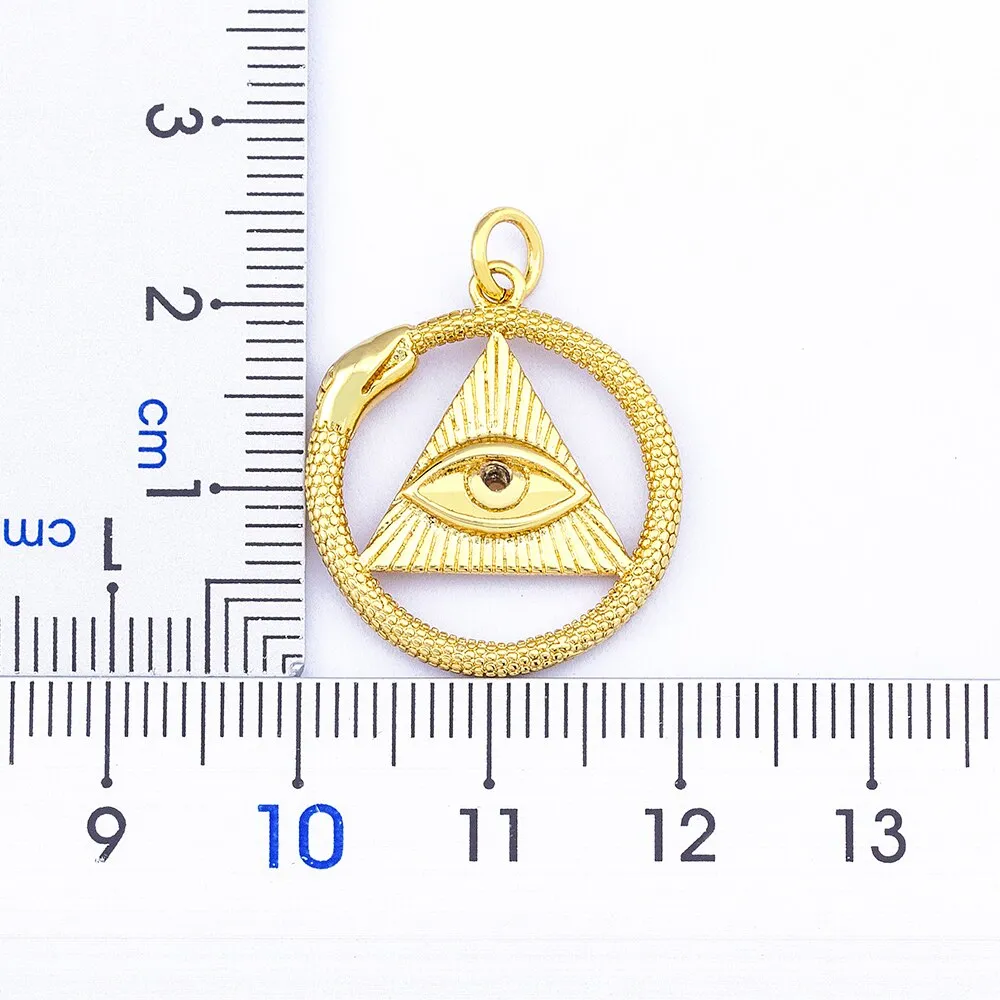 High Quality Zircon Evil Eye Pendant Charm Necklace Exquisite Women