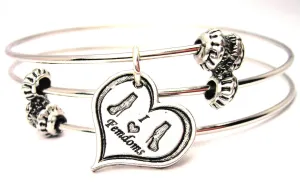 I Love Femdoms Triple Style Expandable Bangle Bracelet
