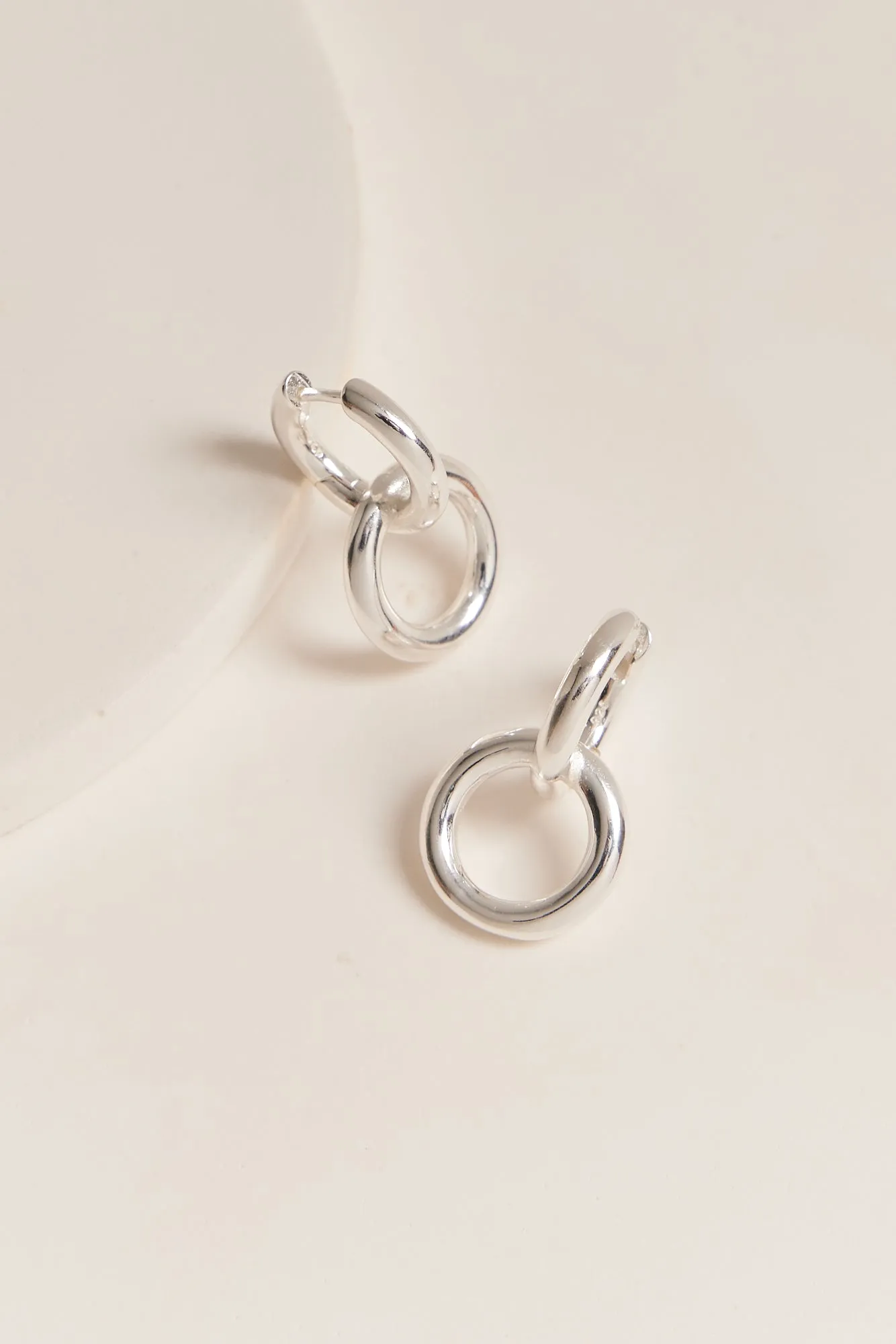 Jena Hoop Earrings Silver
