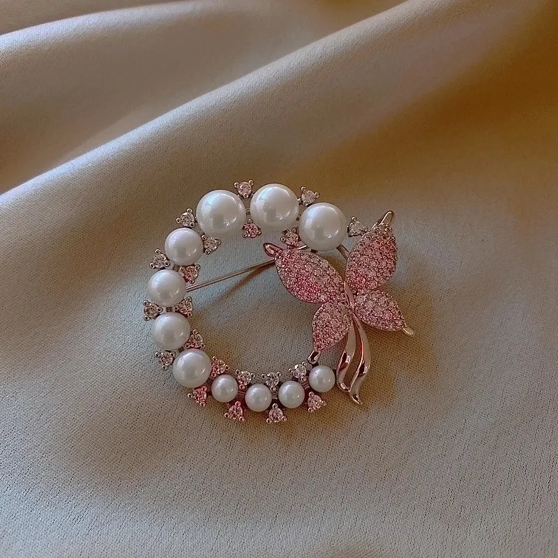 Korean Style Pin Butterfly No Inlaid Women'S Brooches