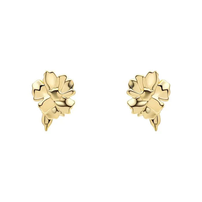 Laura Ashley Albertine Rose Stud Earrings Gold Plated