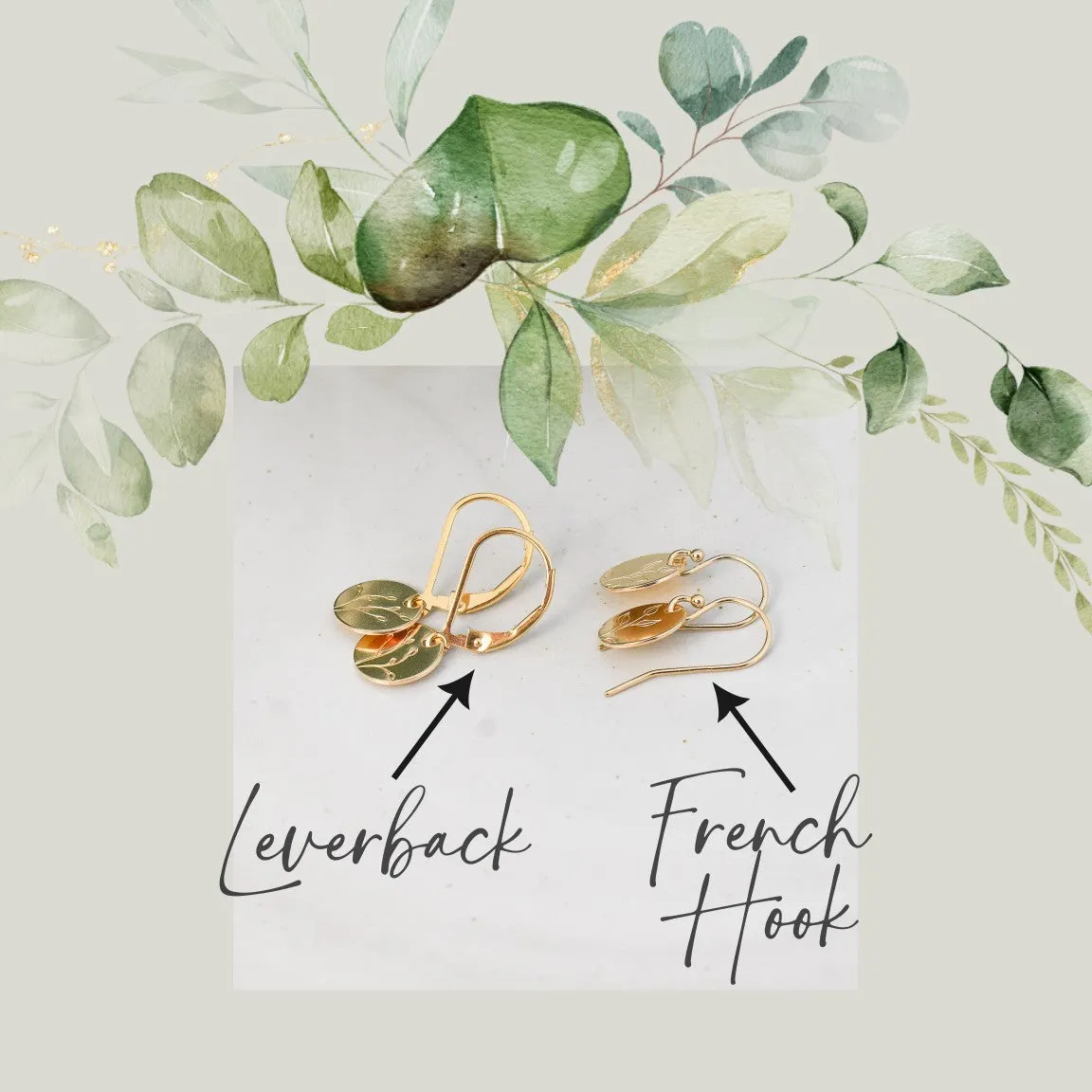 Long Leaves Earrings - Gold or Silver