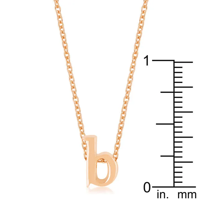 LOVCIA Rose Gold Tone Initial B Necklace Pendant