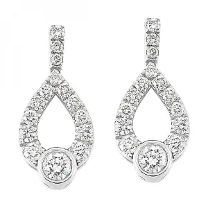 Love's Crossing Diamond Teardrop Earrings, 0.50cttw