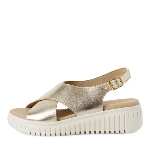 Low Wedge Sandal - PLATINUM