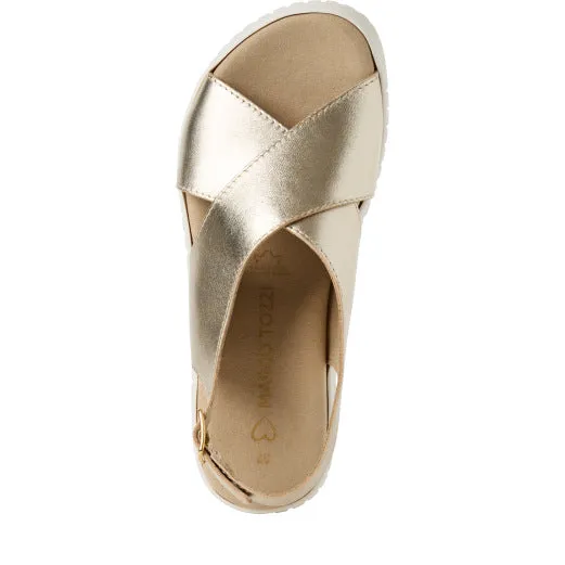 Low Wedge Sandal - PLATINUM