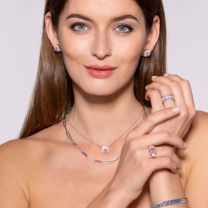 Lucia Brilliante Necklace in Argyle Pink