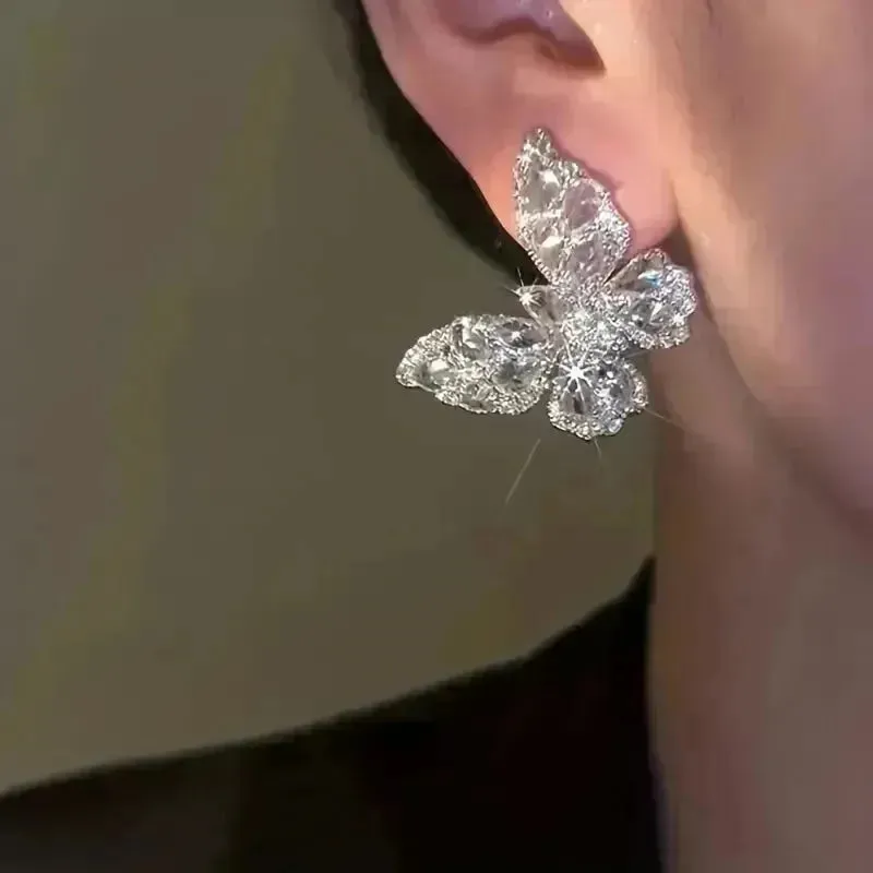 Luxurious Butterfly Shaped Stud Earrings