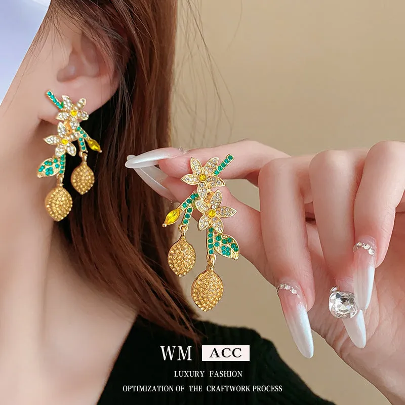 Luxurious Flower Flower Alloy Electroplating Earrings