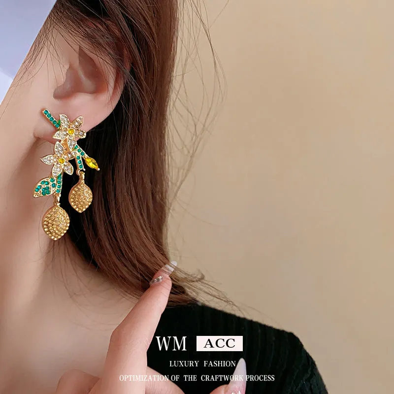 Luxurious Flower Flower Alloy Electroplating Earrings